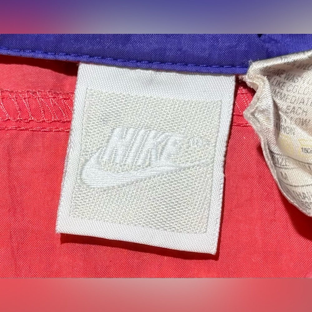 Nike Windbreaker Full Zip Youth Girls Size M Pink Purple Vintage 80s-90s - Picture 4 of 6